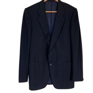 Belvest Wool Cashmere Blazer Sport Coat Size‎ 48R Navy Two Button Italy